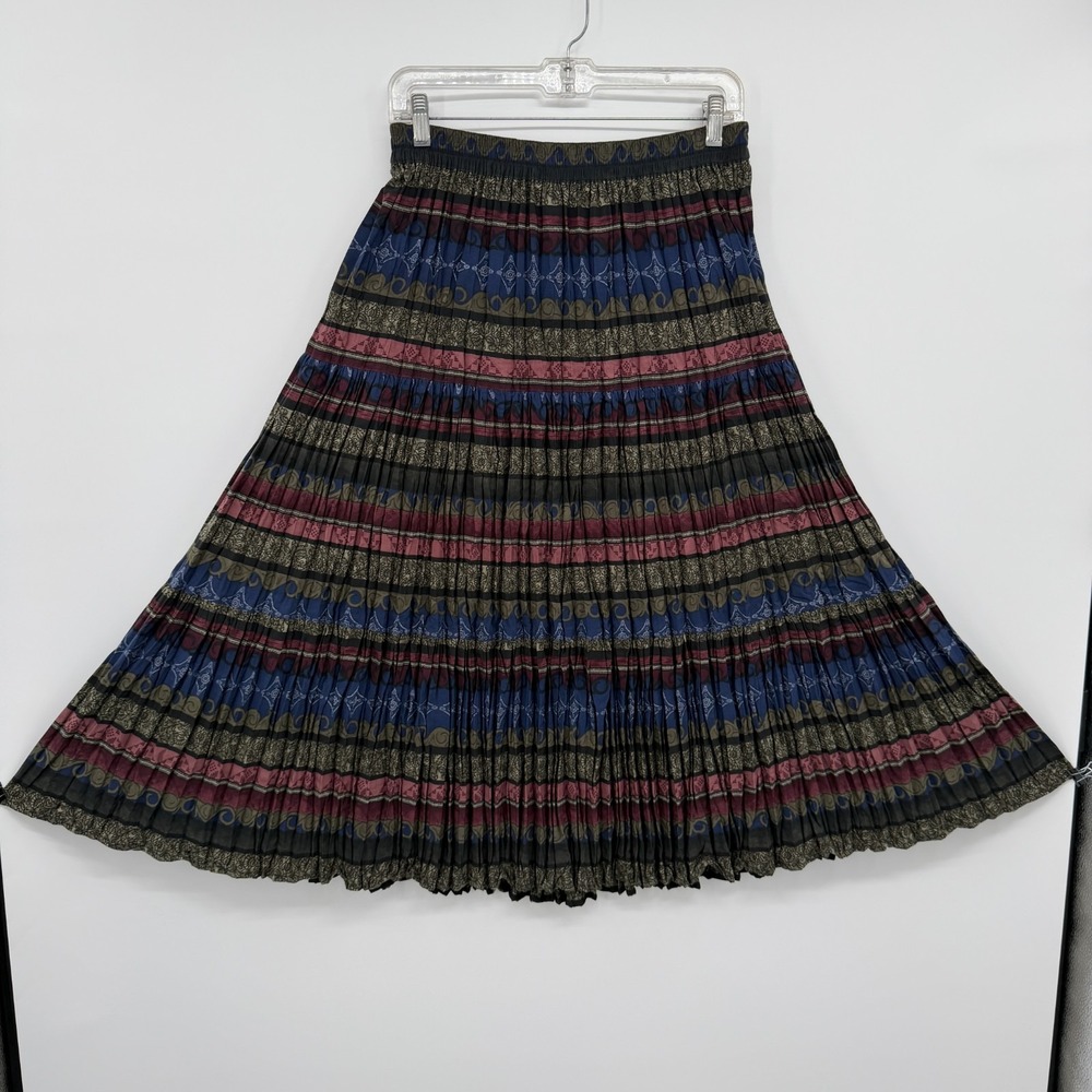 Vintage Wrangler Full Sweep Midi Skirt Medium Broomstick Western Cowgirl Boho